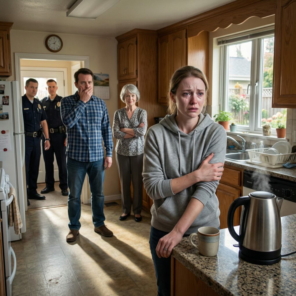 I politely asked my mother-in-law not to smoke in the room because our baby was sleeping there. My husband suddenly yelled, “Shut up! You smell worse than cigarette smoke!” and then poured boiling water over me. His mother just stood there, smirking. But ten minutes later, I did something he never expected…