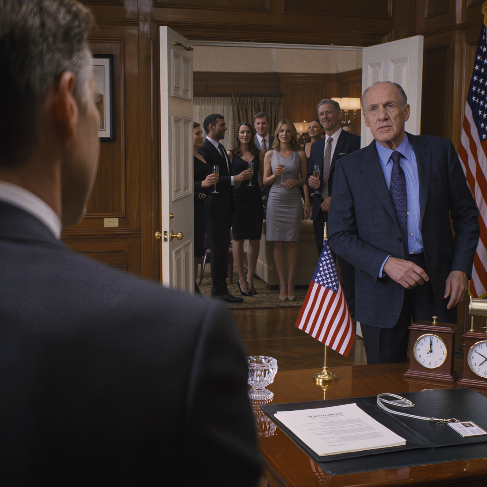 New Year’s Eve, my father-in-law pulled me into his office and said coldly: “We’re replacing you—you’re 47, you’re not useful anymore.” I swallowed it, left the party without a word, went home and packed my bags, bought a one-way bus ticket, trying to vanish after 13 years of giving everything. At the station, a stranger asked if I was okay… then she dialed: “Dad, I found him. Yes, I’m sure.”