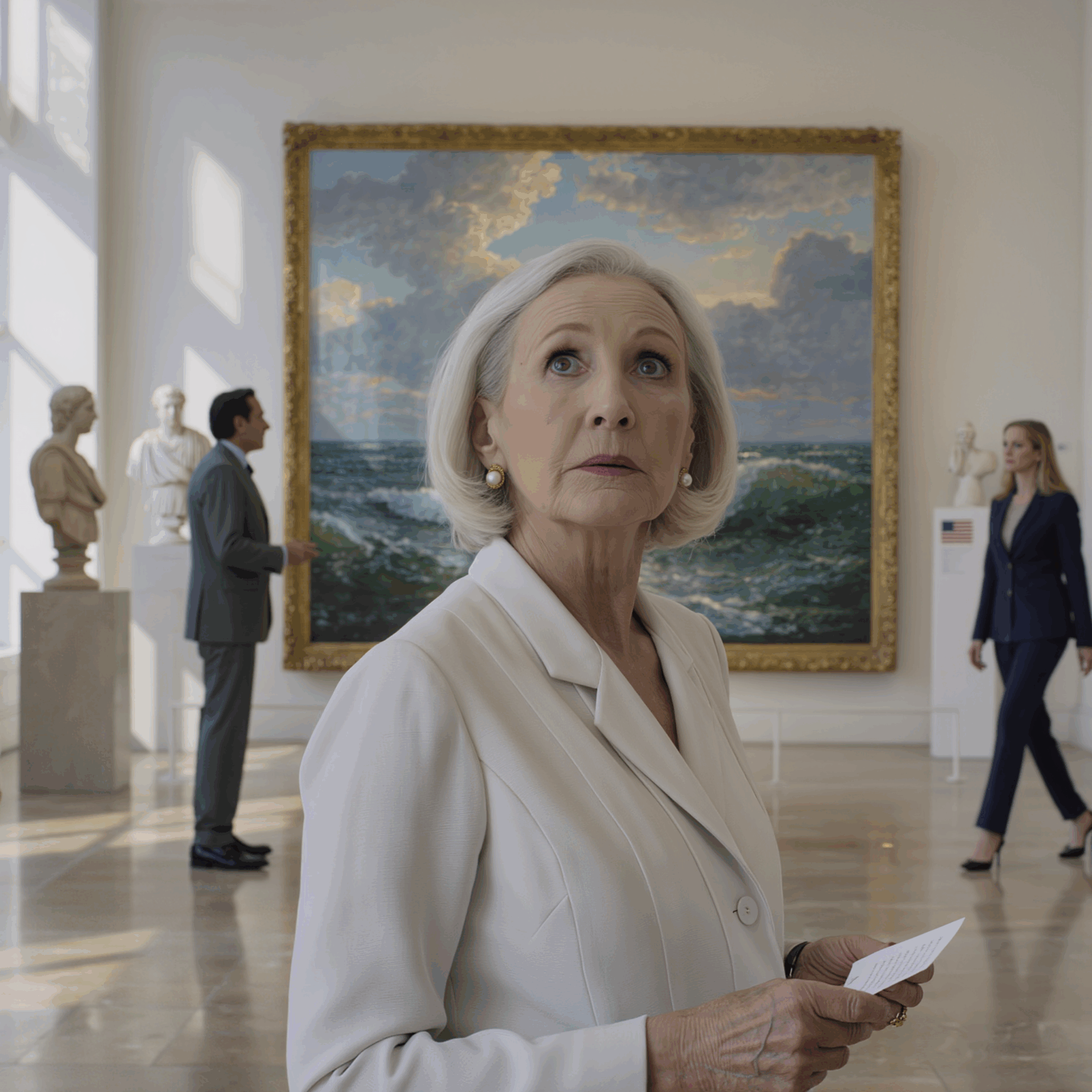 I was at a museum when a woman handed me a small note: ‘Just act normal. Smile. Leave when I leave.’ I looked up and she whispered, ‘I think someone has been following you for a while.’ When I turned around, I couldn’t believe who was standing there.