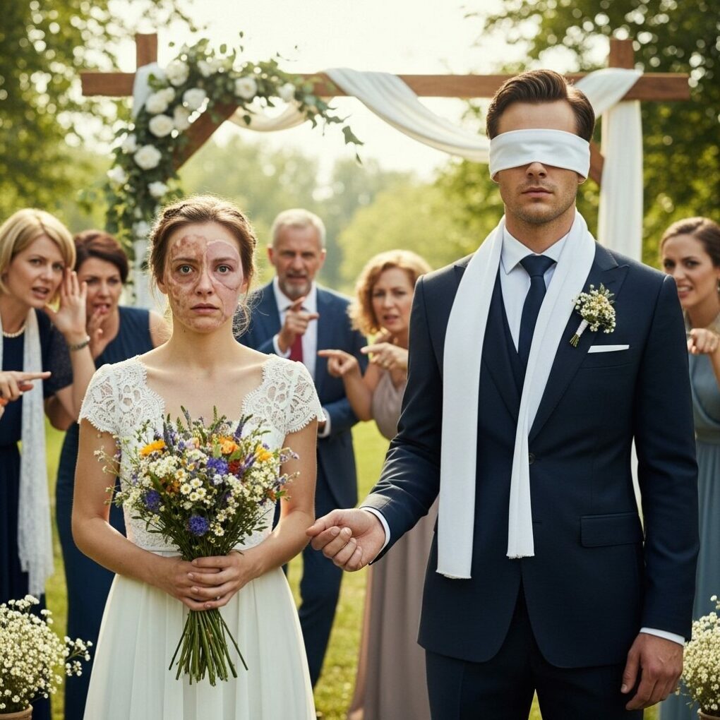 The girl with a birthmark on her face, called a monster by everyone, married a blind man. On their wedding night, he did something that made everyone cry…