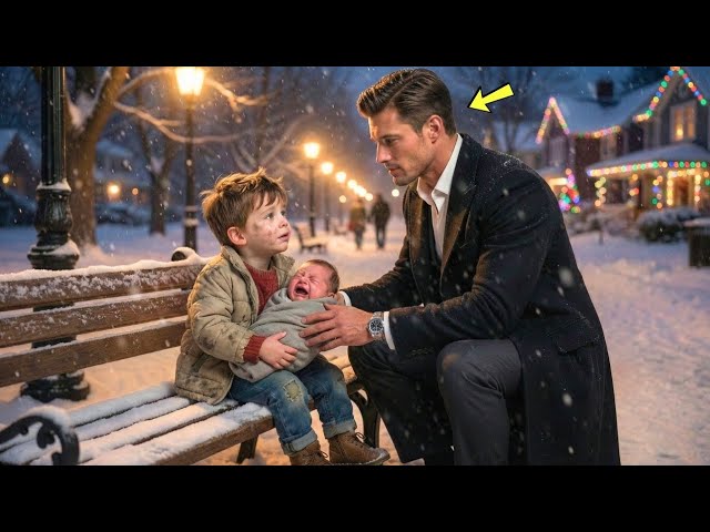 “Sir, My Baby Sister Is Freezing…” Little Boy Said—The CEO Wrapped Them in His Coat & Took Home…