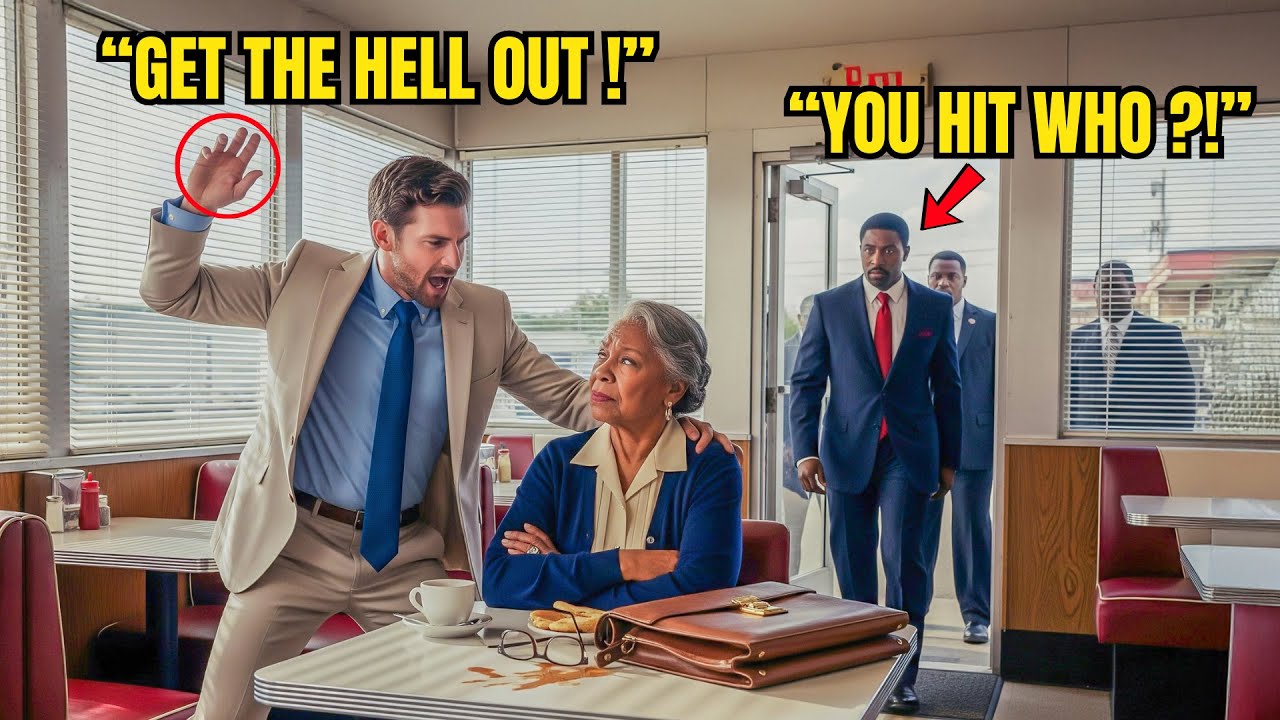 Bully Slapped an Elderly Black Woman in a Diner — Not Knowing Her Son Was the Mafia Boss!