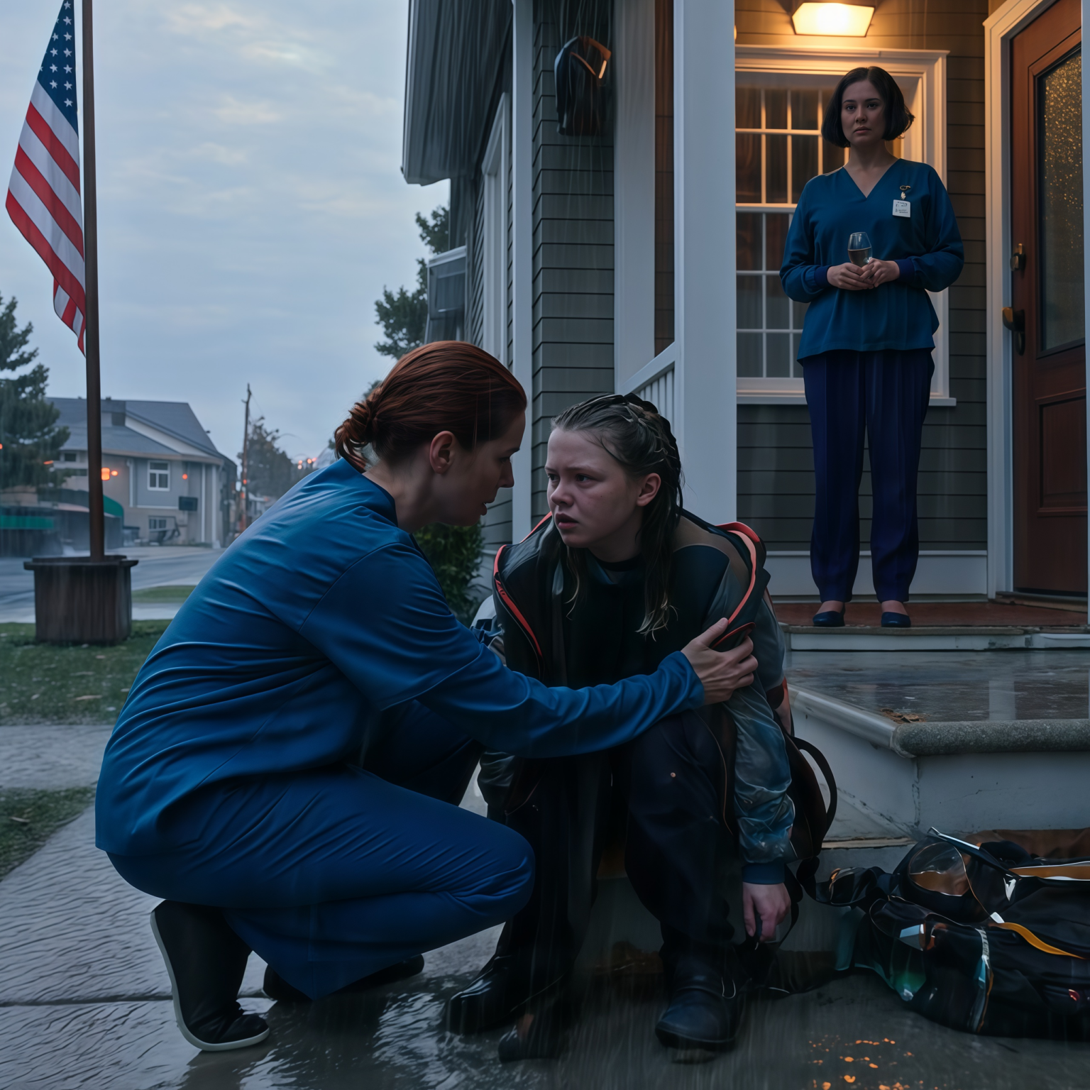 An 11-year-old shouldn’t learn what rejection feels like on a dark porch in the rain—but my daughter did, for five long hours, because her key suddenly wouldn’t work and no one answered. I left a crushing hospital shift and raced home, only to see my mother glance past my child and say, “We’ve decided you don’t live here anymore.” I stayed calm and replied, “Understood.” What she didn’t realize was this: I’d stopped begging for respect—and started protecting my daughter.