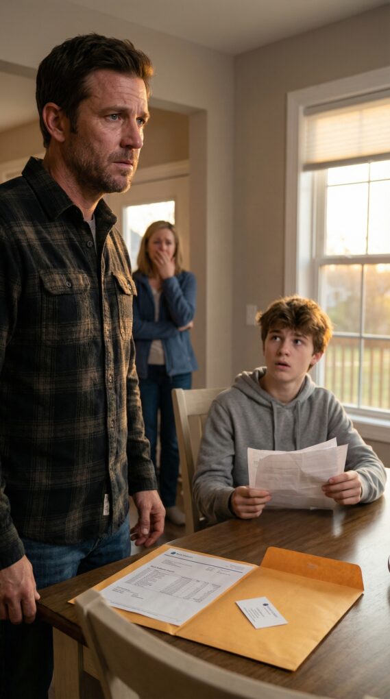 A week before his birthday, my wife’s son leaned in and hissed, “The best gift would be you disappearing.” So I did. The next morning, I closed the account, packed nothing but my pride, and walked out without a word. No screaming. No goodbye. Just silence sharp enough to cut. But before I left, I placed one thing on the table—something he never thought I’d give up… or take away. When he saw it, his face went white. And that’s where the real story begins.