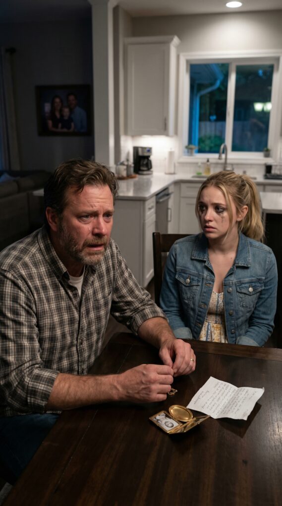 My late wife’s necklace was the last piece of her I had left—until it vanished. When I asked my daughter, she didn’t even blink: “I sold it. I needed vacation money.” My stomach dropped. I called the pawn shop, begging, and the clerk whispered, “Sir… you won’t believe what we found when we opened the pendant’s medallion.” Opened? My hands went cold. Whatever was inside… changed everything. And I’m not sure I’m ready to tell you why.