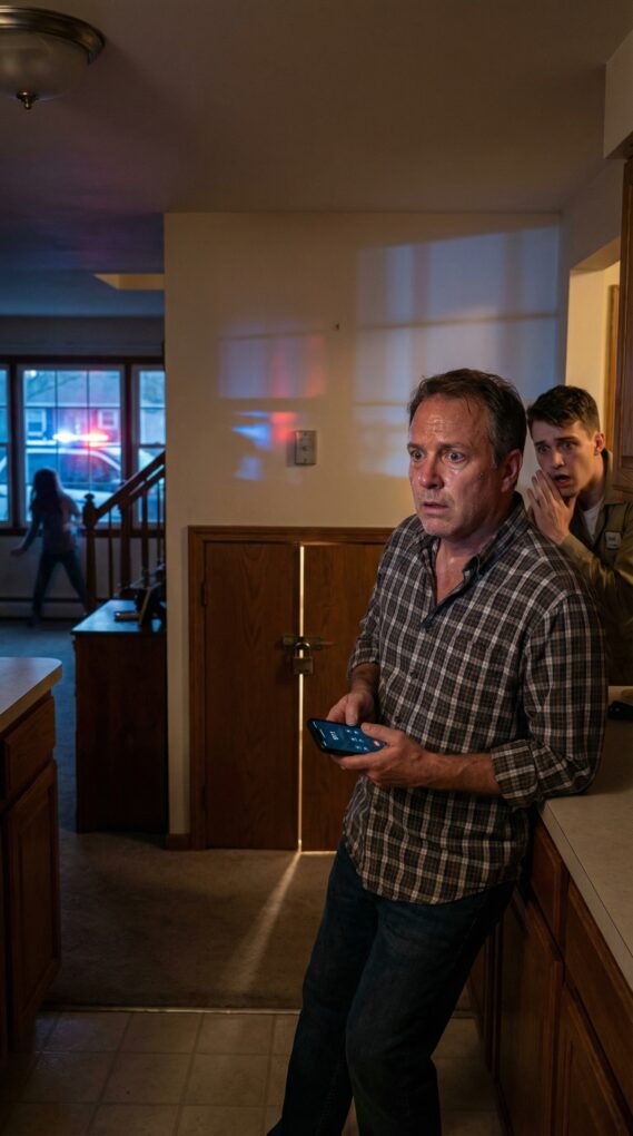 I hired a guy to mow the lawn while my daughter was out of town—simple, harmless. Then, an hour later, my phone buzzed. His voice was barely a breath: “Sir… is anyone else in the house right now?” My stomach dropped. “What do you mean?” I snapped. He swallowed hard. “I hear crying… from your basement. And it’s not the TV.” I froze—because I didn’t have a basement door key anymore… but someone did.