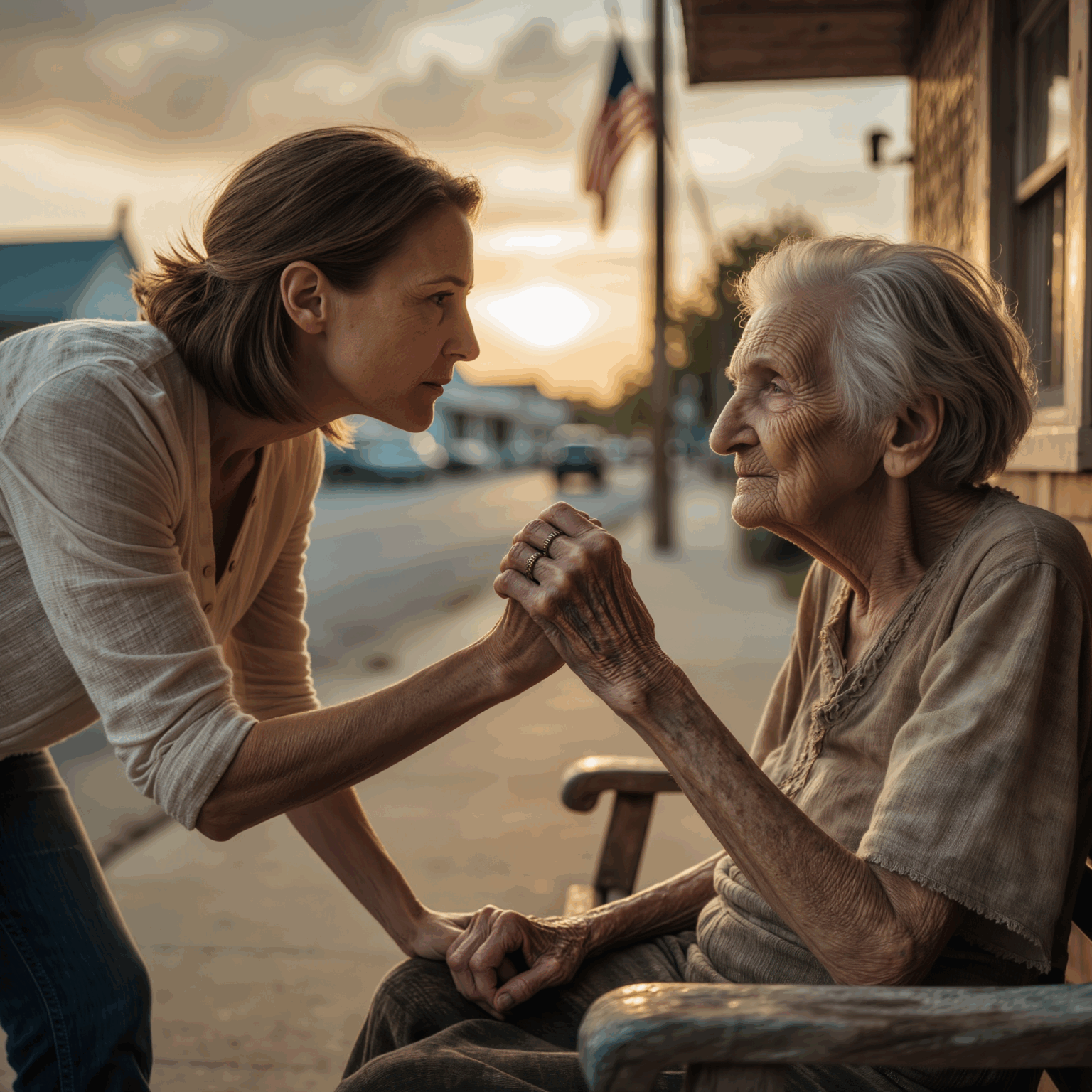 After the divorce, I found a new job. Every day on my way there, I would leave some money for the elderly woman who always sat by the station, a woman who looked like life had pressed her into the concrete. One gray April morning in Atlanta, as I was about to drop a few coins into her tin cup and hurry to catch the MARTA train downtown, she grabbed my hand with a surprisingly strong grip and whispered, ‘You should stay somewhere else tonight. Don’t go home.’