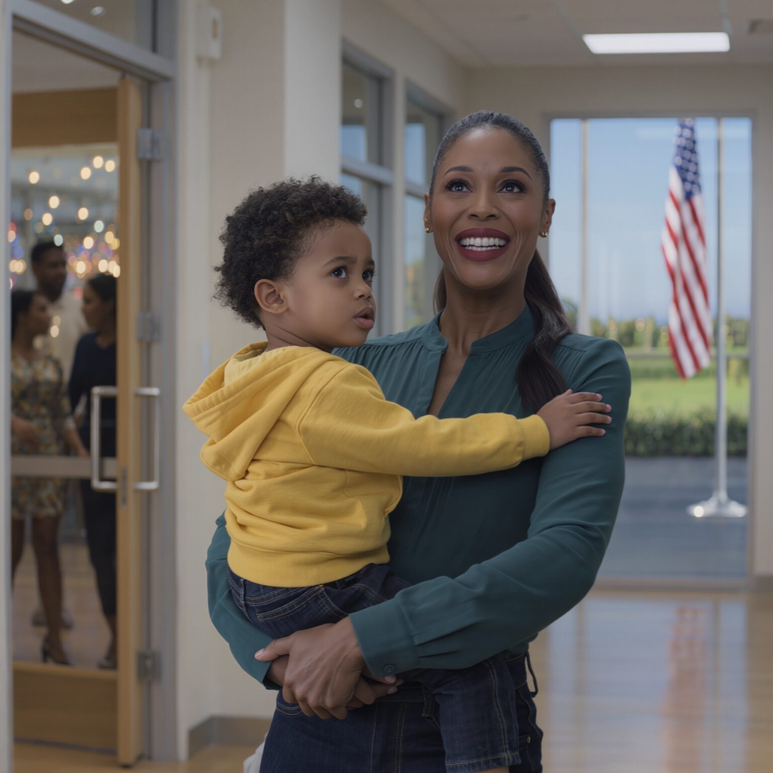 I won 50 million dollars in lottery money and carried my son to my husband’s company to share the good news. When I arrived, I heard cheerful sounds coming from inside. I made a decision.