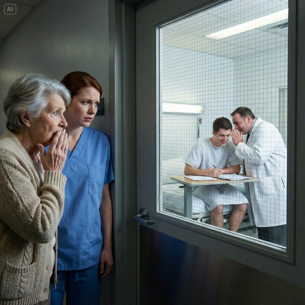 I rushed to the hospital to see my son in the intensive care unit. Suddenly, the nurse whispered, “Hide… and trust me.” I stood frozen behind the door of the next room, my heart pounding. A minute later, what I saw sent shivers down my spine…