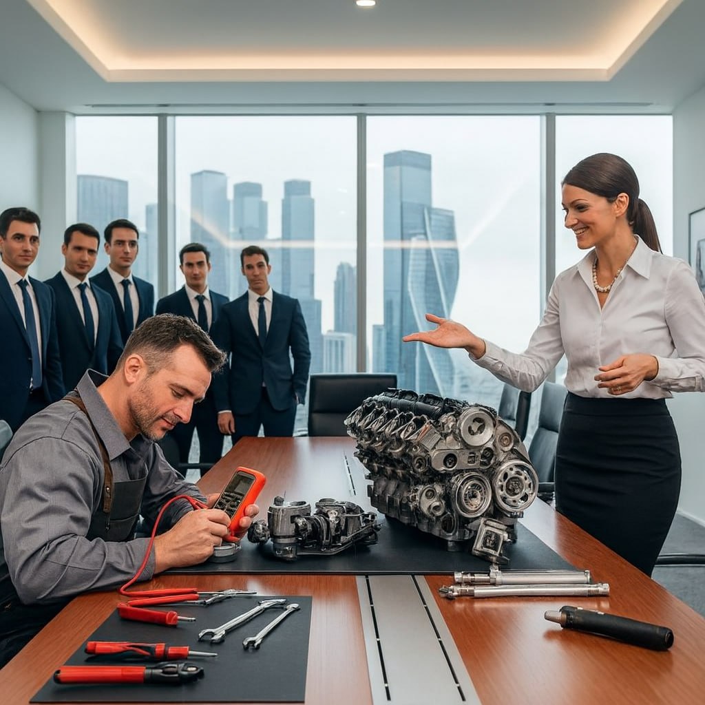 CEO verspottete einen armen Mechaniker: „Repariere diesen Motor, und ich heirate dich“ – und er tat es tatsächlich.