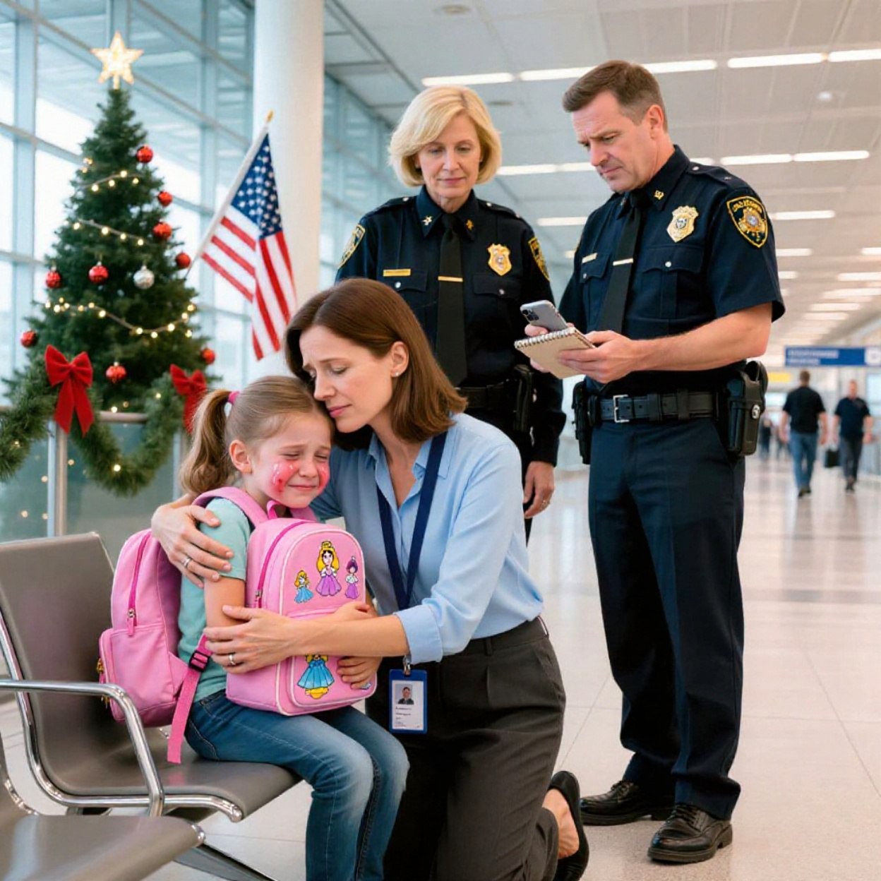 Meine achtjährige Tochter wurde am Flughafen zurückgelassen, während meine ganze Familie nach Disney flog. Im Familien-Chat stand nur: „Hol sie ab. Wir steigen jetzt ein.“ Meine Mutter fügte kalt hinzu: „Mach uns keine Schuldgefühle. Sie muss eine Lektion lernen.“ Ich antwortete nicht. Voller Angst rannte ich einfach zum Flughafen. „Kaum hatten sie den Boden berührt, brach ihre Welt auseinander.“