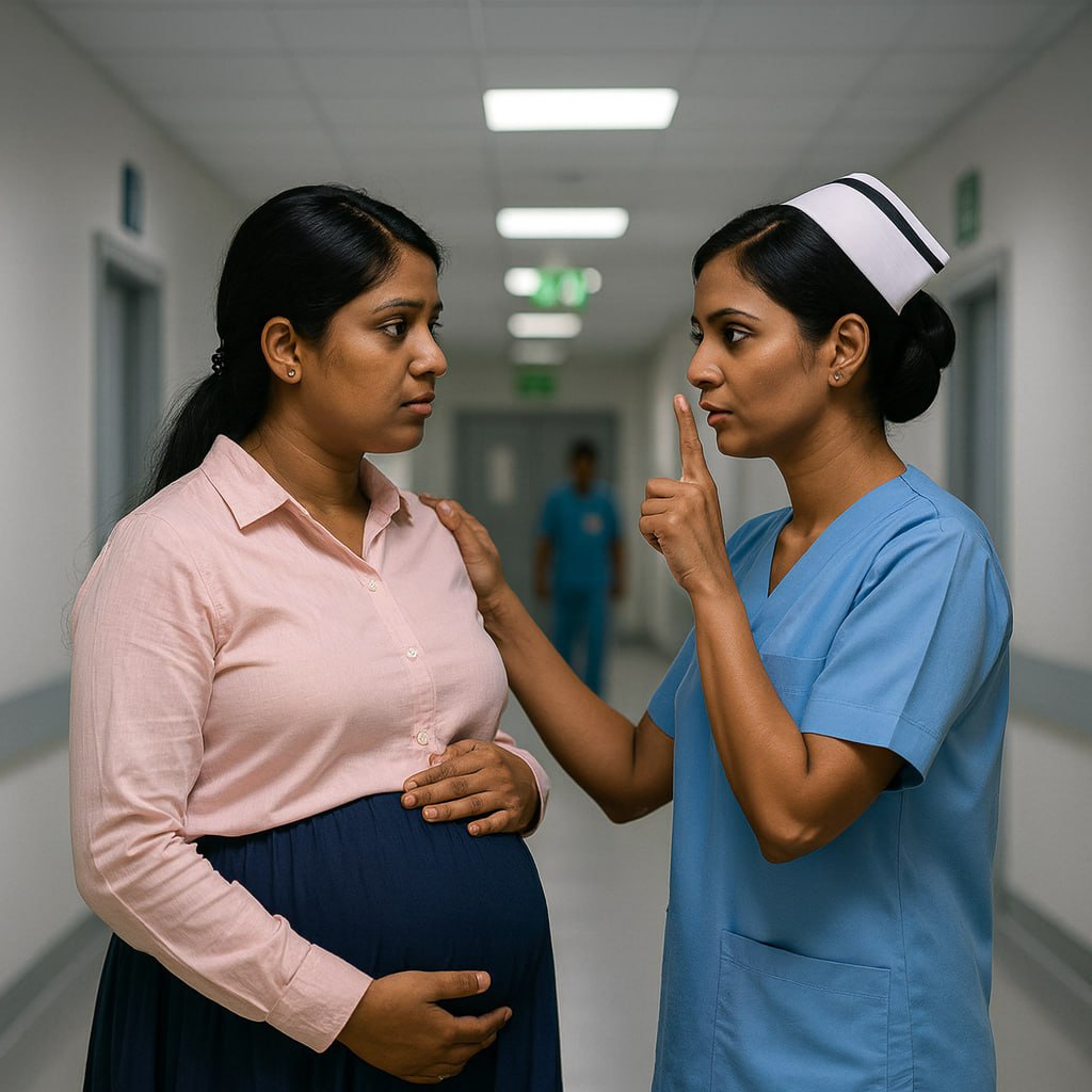Meine Schwiegermutter begleitete mich zu einer Vorsorgeuntersuchung während meiner Schwangerschaft. Kaum war sie einen Moment draußen, beugte sich eine Krankenschwester zu mir und flüsterte: „Lauf so schnell du kannst! Du bist in großer Gefahr!“ Am nächsten Tag entdeckte ich ein schreckliches Geheimnis über die Familie meines Mannes.