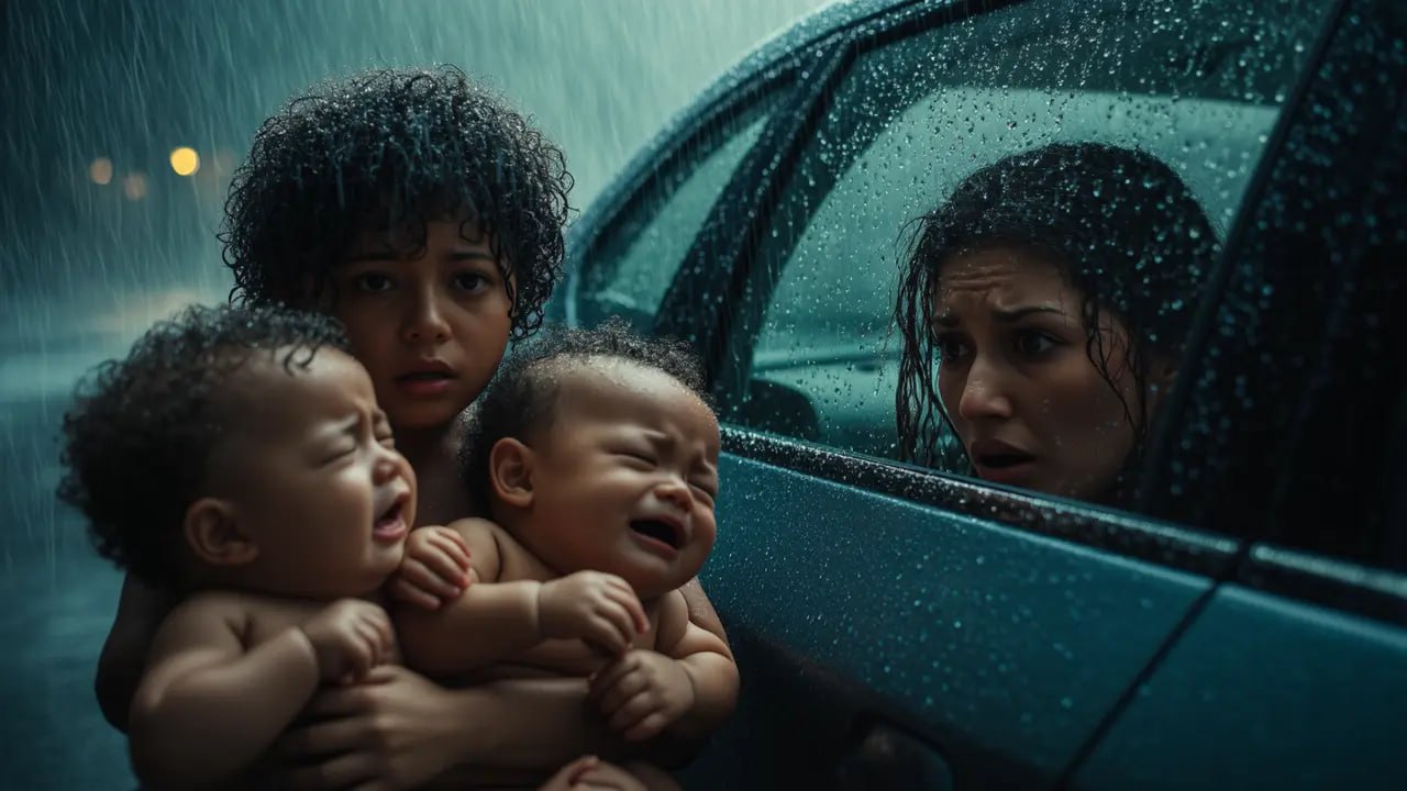 Das Geheimnis des Milliardärs: Die Entdeckung einer verborgenen Familie und eines schockierenden Verrats durch eine Witwe an einem Regentag