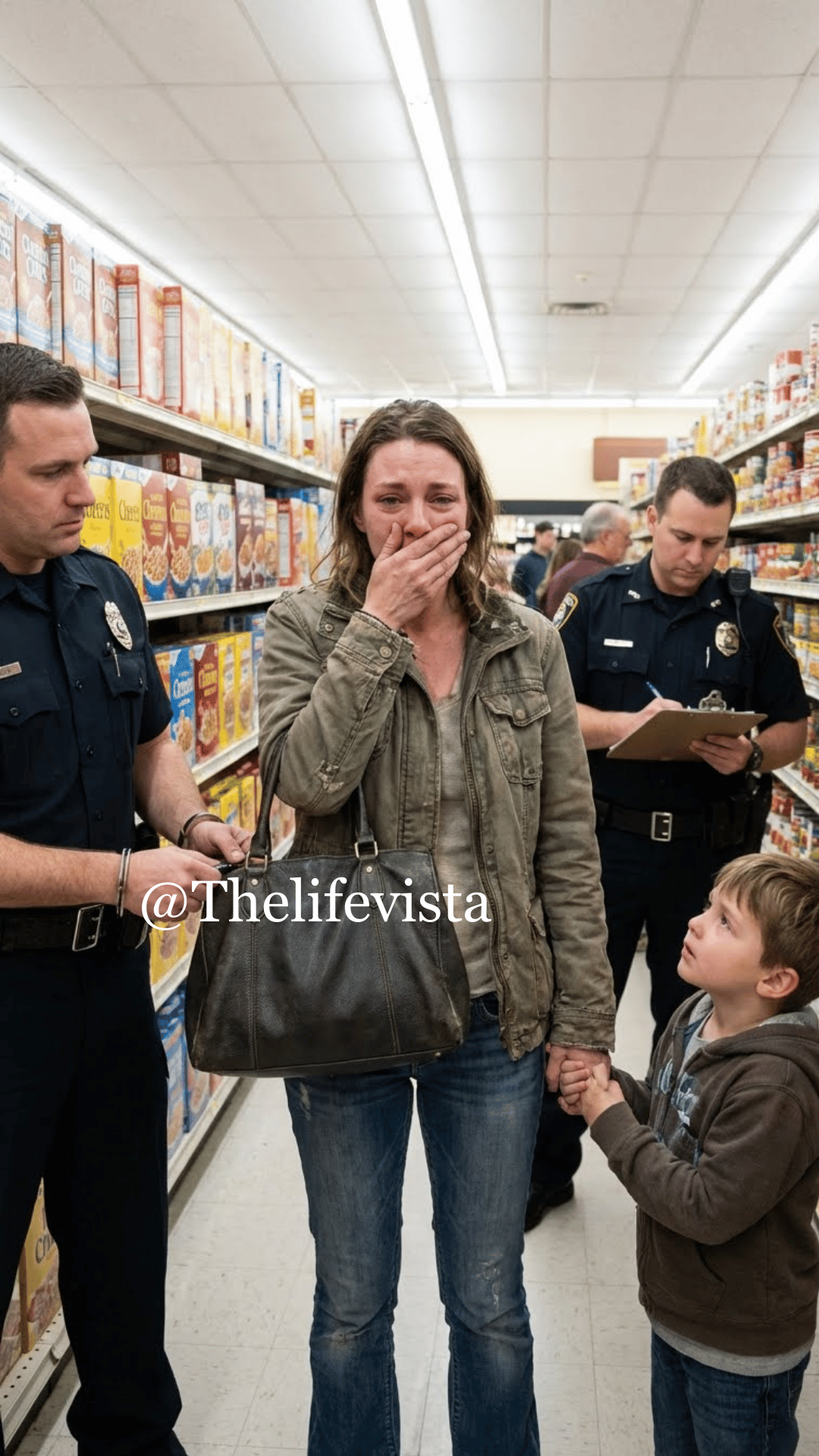 At the supermarket checkout, police officers suddenly closed in on me and demanded to see inside my bag.