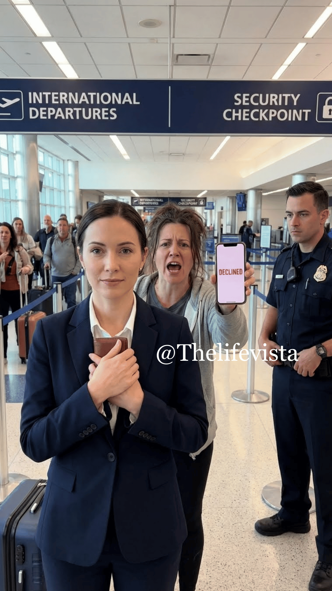 She walked away from her toxic family and finally found peace. At the airport, my mother snatched my purse and said, “We’re using your credit card for this trip.” I smiled and replied, “Check the message the bank just sent.” Her face went white—and then she started screaming.