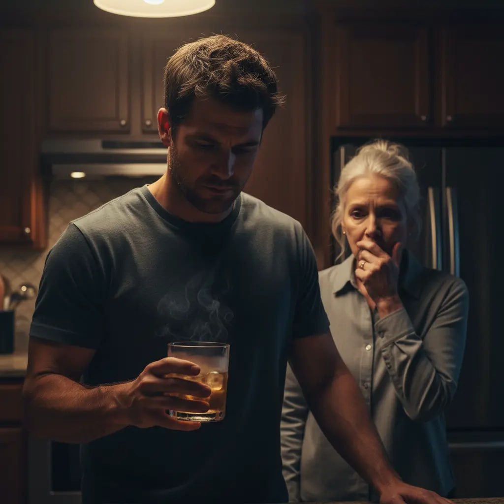 Ich bin fast 60, doch nach sechs Jahren Ehe nennt mich mein Mann, der 30 Jahre jünger ist als ich, immer noch „kleine Frau“. Jede Nacht bringt er mir ein Glas Wasser. Eines Tages schlich ich mich leise in die Küche und entdeckte etwas, das mich zutiefst schockierte.