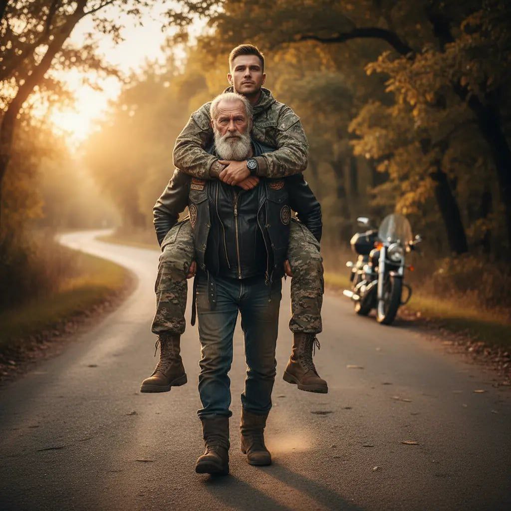 Alter Biker Trug Gelähmten Veteranen Drei Meilen, Nachdem die Stadt Ihm die Teilnahme an der Veterans-Day-Parade Verwehrt Hatte