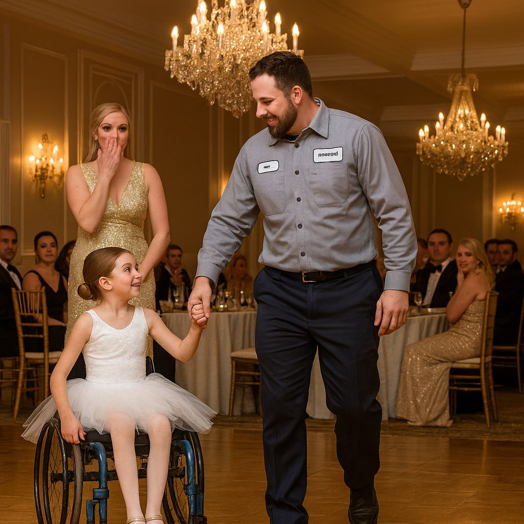 Alleinerziehender Hausmeister tanzt mit einem behinderten Mädchen, ohne zu merken, dass ihre multimillionenschwere Mutter direkt zusieht.