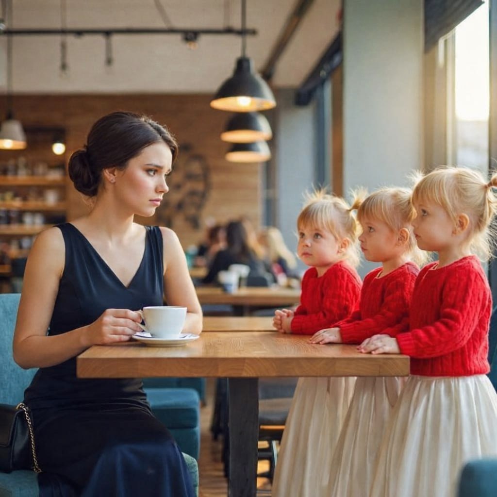 „DEIN BLIND DATE IST NIE ERSCHIENEN… BIS DREI IDENTISCHE KLEINE MÄDCHEN SICH SETZTEN UND SAGTEN: ‚UNSER PAPA FÜHLT SICH SO SCHLECHT, DASS ER ZU SPÄT IST.‘“