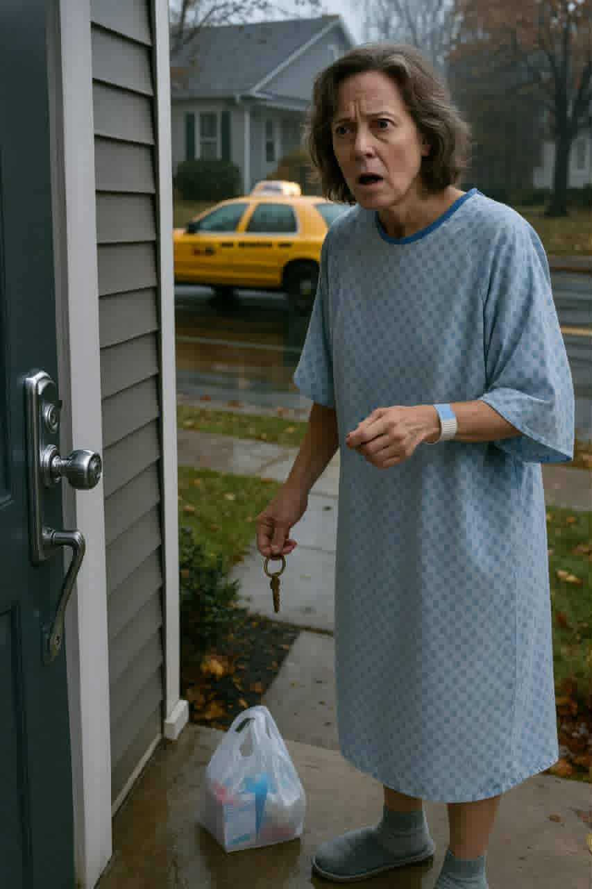 Mein Sohn vergaß, mich aus dem Krankenhaus abzuholen, obwohl ich ihn zehnmal angerufen hatte. Aus Angst, dass etwas Schlimmes passiert sein könnte, ignorierte ich die Schmerzen meiner Verletzungen, nahm ein Taxi nach Hause – und stellte fest, dass die Schlösser ausgetauscht worden waren. An der Tür hing ein Zettel: „Komm nicht zurück. Für Schmarotzer ist hier kein Platz.“ Ich weinte nicht. Ich stritt nicht. Denn mein verstorbener Mann hatte mir eine letzte geheime Waffe hinterlassen – und ich war bereit, alles zu verändern.