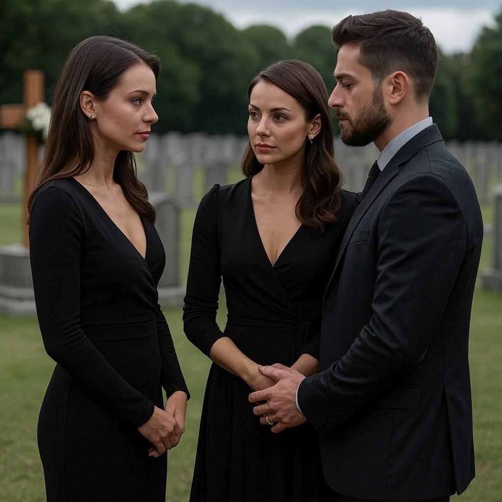 Vor sechs Jahren hat meine Schwester mich auf die brutalste Weise verraten, die man sich vorstellen kann – sie stahl mir den Mann, den ich heiraten wollte. Nathan, mein wohlhabender Verlobter, der mir für immer versprochen hatte, landete nur wenige Tage vor unserer Hochzeit in ihren Armen. Heute, bei der Beerdigung unserer Mutter, traten sie gemeinsam ein – sie klammerte sich an seinen Arm und zeigte einen Diamanten, so groß wie meine vergangenen Schmerzen.