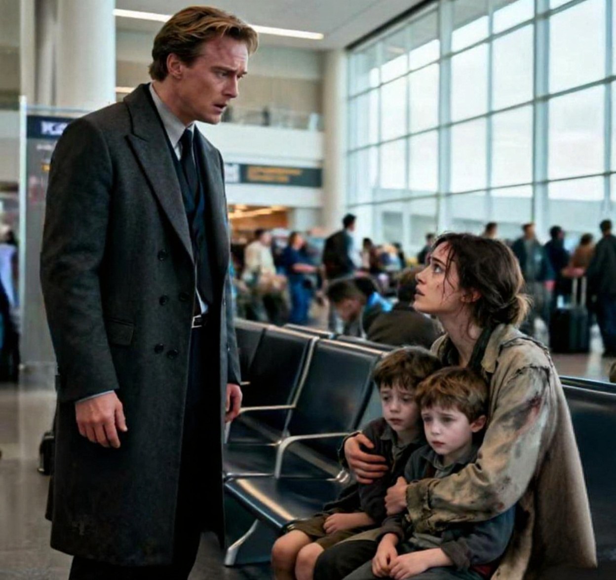 Vor sechs Jahren hatte er seine Haushälterin entlassen. Heute sah er sie am Flughafen, zitternd, mit zwei kleinen Kindern an ihrer Seite. Dann blickte der kleine Junge auf und lächelte — und die ganze Welt des Millionärs zerbrach in diesem Moment.