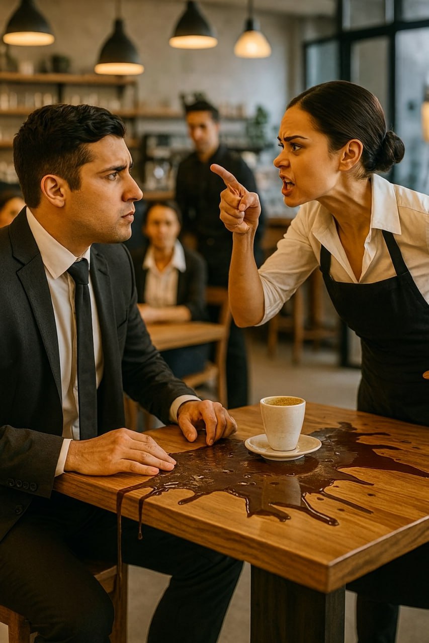 Alle fürchteten den Millionär – bis eine neue Kellnerin den Mut aufbrachte, ihn mitten im Café vor allen zur Rede zu stellen.