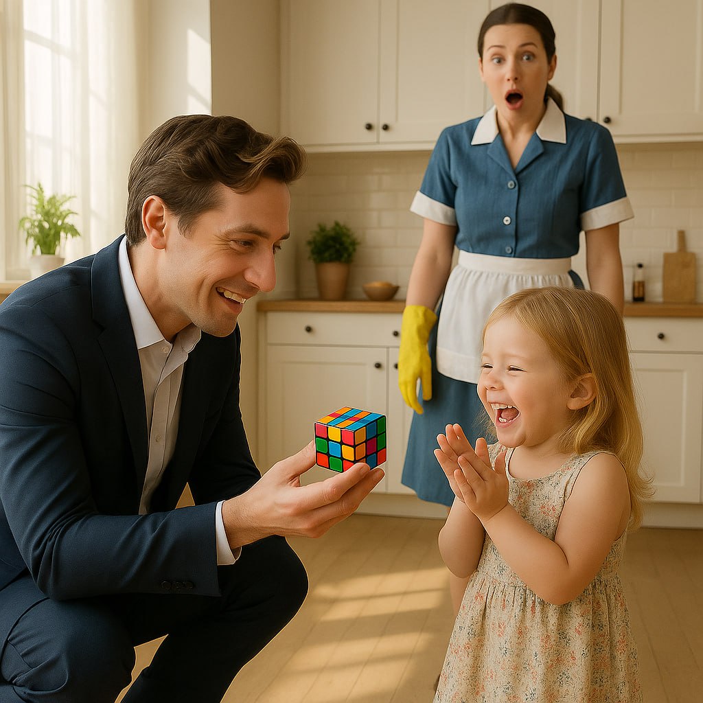 Eine bescheidene Reinigungskraft, die niemanden hatte, bei dem sie ihre Tochter lassen konnte, beschloss, sie mit zur Arbeit zu nehmen – ohne zu wissen, dass die Reaktion ihres millionenschweren Chefs alles verändern würde.