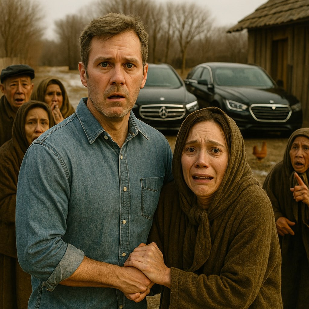 Mit 36 Jahren heiratete ich eine Bettlerin, die mir später zwei Kinder schenkte — bis eines Tages drei Luxusautos vorfuhren und ihre wahre Identität enthüllten, was das ganze Dorf schockierte.