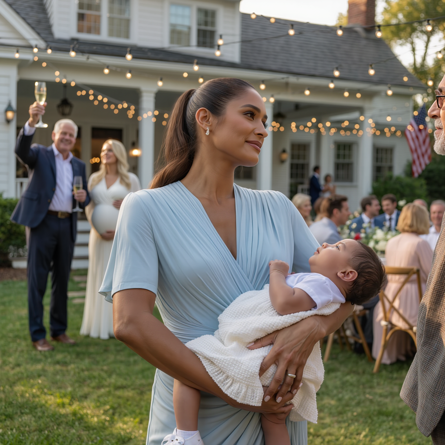 Dad raised his glass to celebrate my sister’s newborn and said, ‘Your sister’s baby is going to be perfect.’ Then he turned to me and asked, ‘So when is it your turn?’ I replied, ‘That already happened… seven months ago. You were invited. It’s just that the invitation ended up at the bottom of the trash can.’