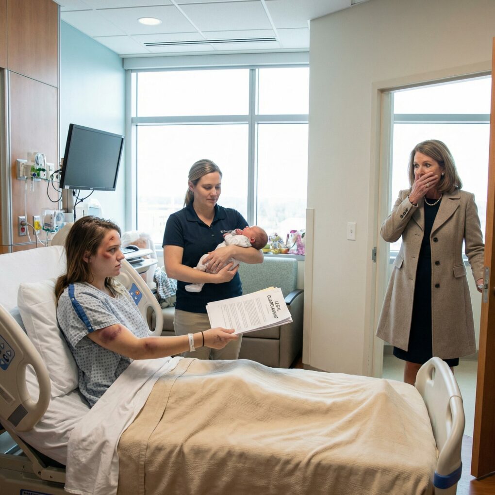 After my car accident, I called my mom, begging her to watch my 7-week-old baby. She laughed softly and said, “Your sister never needs help like this. Figure it out.” While she sipped champagne on a spa cruise, I lay in a hospital bed, signing papers, hiring a stranger to raise my child—and planning the move that would finally shut my mother up forever.