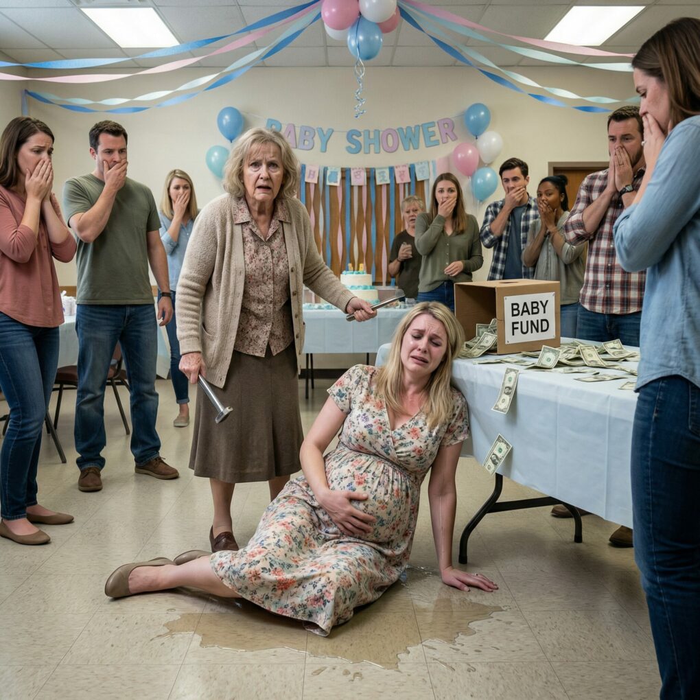 At my baby shower when I was eight months pregnant, my friends raised $47,000 to help me with medical bills. As soon as my mom saw the donation box, she got greedy and tried to snatch my donation box right off the table. When I stopped her, she picked up a heavy iron rod from the decorations and hit my pregnant belly so hard that my water broke instantly. I fainted from the pain…