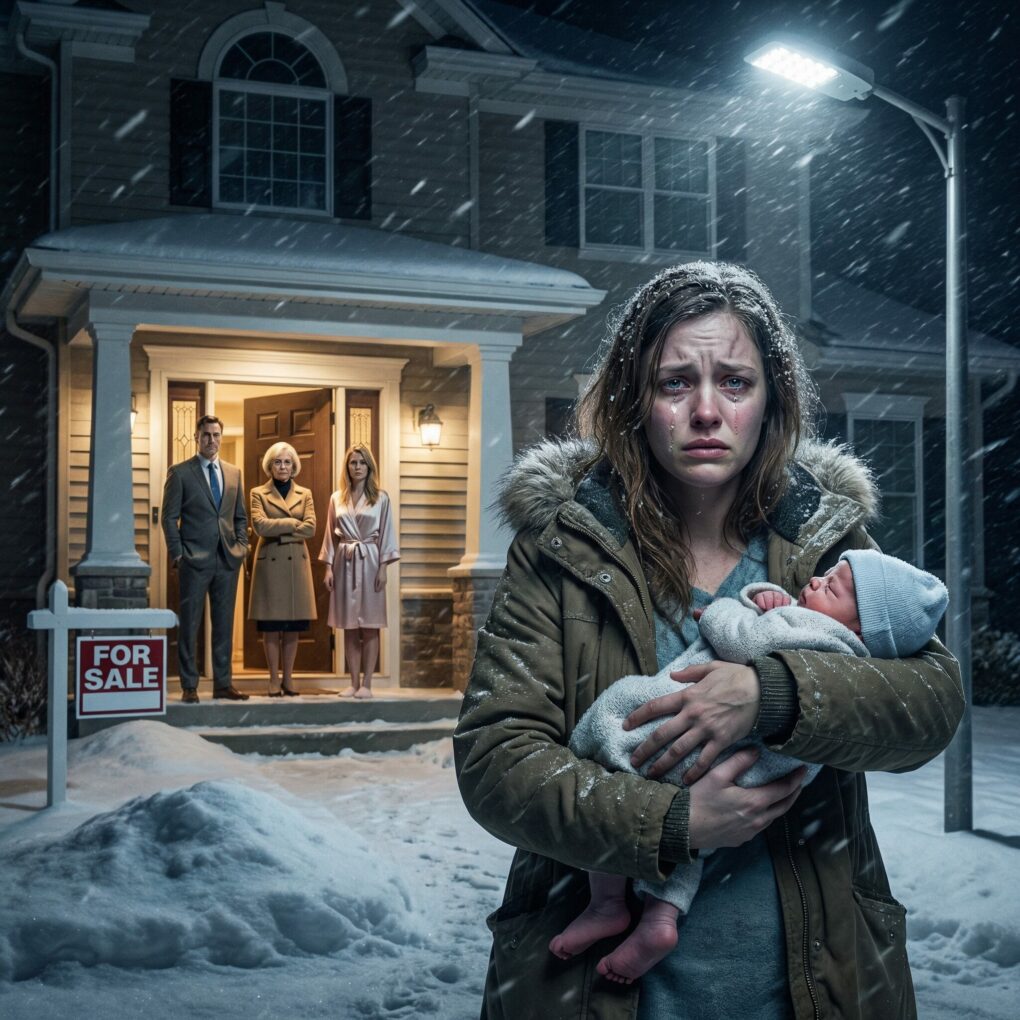 Because of husband mistress, his and MIL kicked me and my 3-day-old baby out into the snowstorm. They had no idea that I had just inherited a $2.3 billion fortune from my grandfather… Just 24 hours later, I made them live in hell…