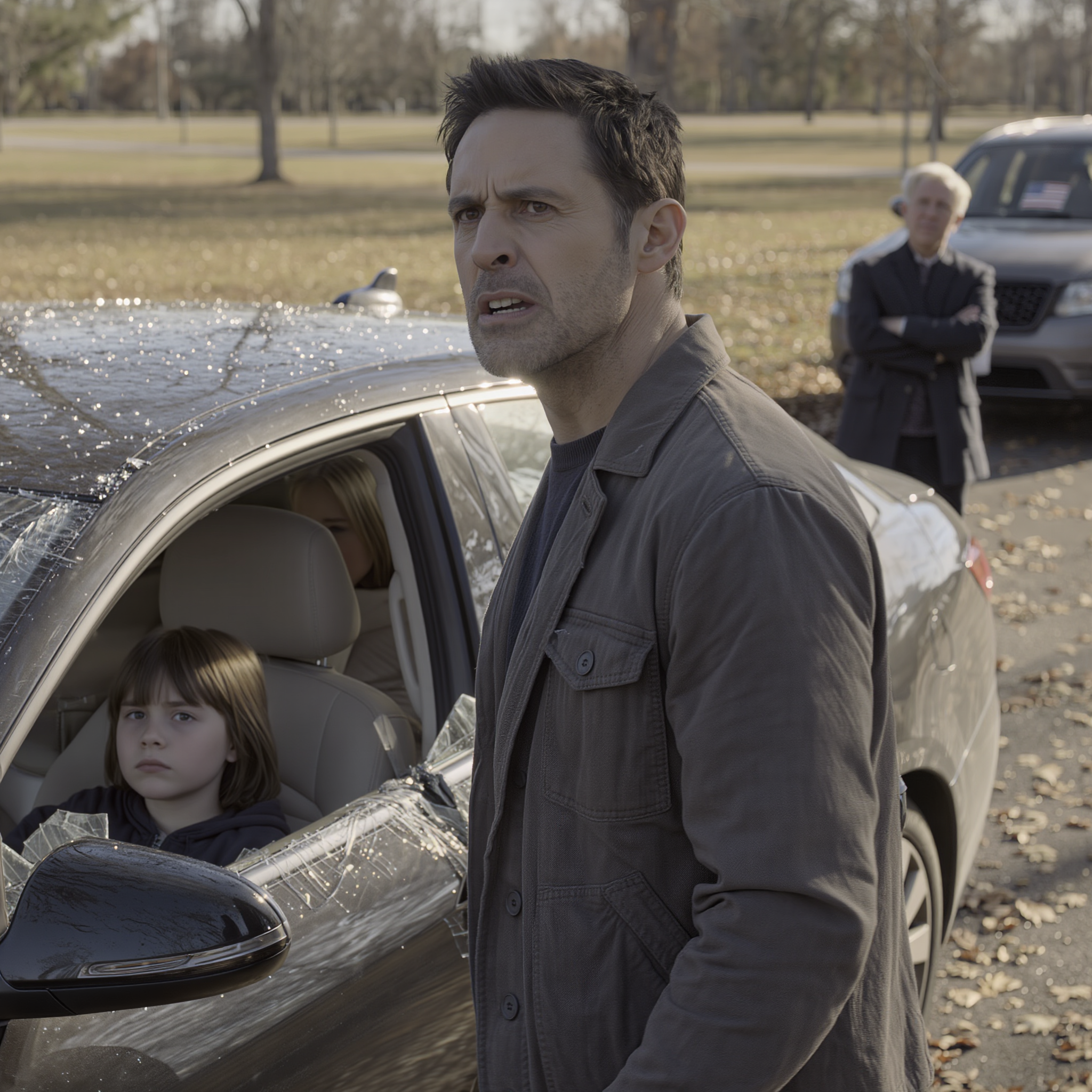 My dad smashed my car window in front of my two kids just because I got the “dream job” his golden-boy son wanted – he looked straight into my eyes and said, “That’s the price you have to pay”… but he had no idea every word of that sentence went straight into my lawyer’s recorder, and from that moment on, the one who had to pay was no longer me