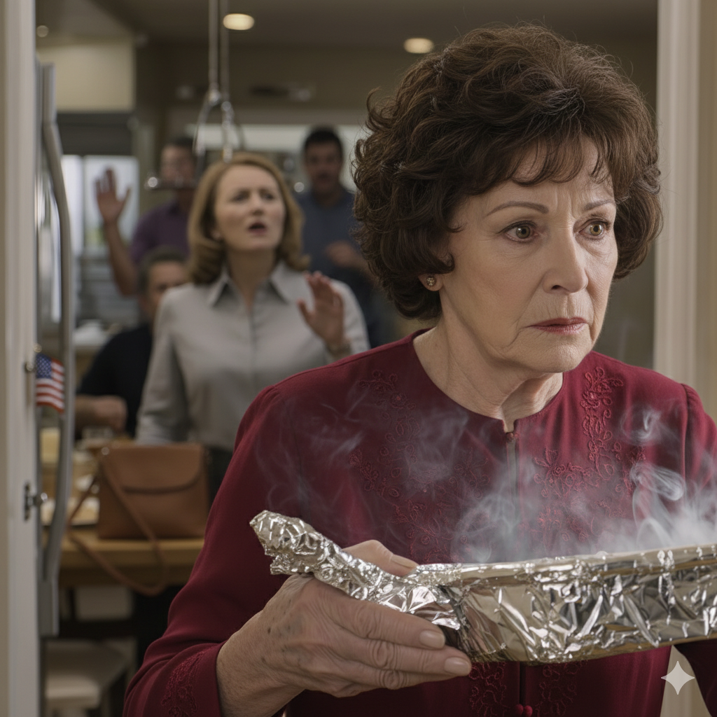 My daughter said coldly, “You’ll eat after everyone else.” I didn’t argue, I didn’t cry. I just carried the roast I’d marinated for 8 hours straight out the front door in front of the whole family, leaving only forks scraping porcelain and empty stares behind. That night she called nonstop, and I sat by the window, opened the folder, changed the passwords, and decided who still deserved a place in my life.