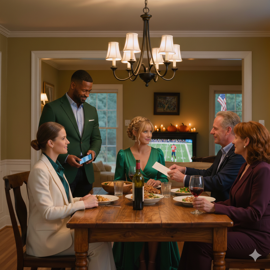 “We gave your wedding fund to your sister. She deserves a real wedding,” Dad said it like he was proud, and I didn’t cry—I just looked at my fiancé across the Sunday dinner table.