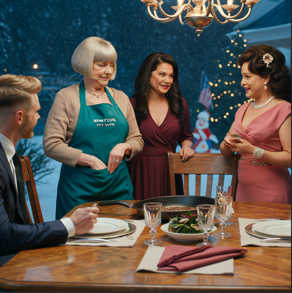 On Christmas Eve, my daughter-in-law screamed that I was “useless” and demanded I set the table for her out-of-state family, in the house I spent years building—while my son stared at his plate and let her speak like I was hired help—but she didn’t know I’d already tucked one piece of proof away, and that one knock at the door would flip the whole night. I kept my voice soft and my face calm, because some battles in a suburban cul-de-sac aren’t won by shouting.