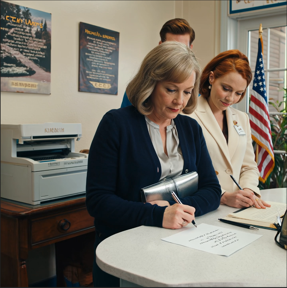 At the notary’s office, a clerk asked, “Why did your daughter-in-law sign as you?” Papers froze midair. My son went quiet. I didn’t look up or explain. I stayed calm, letting that question do all the work.