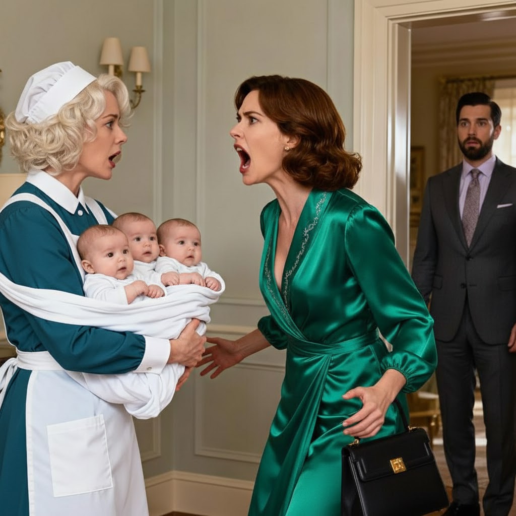 Il milionario vedovo si nascose per scoprire come la sua fidanzata trattasse i suoi tre gemelli… finché una cameriera non gli aprì gli occhi.