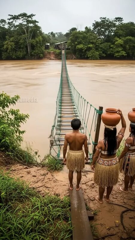 Les singes amazoniens créent un pont naturel qui permet aux villageois de traverser en toute sécurité et renforce le lien entre les humains et la faune sauvage.