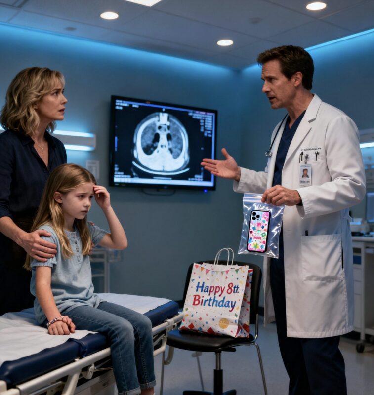 Pour le huitième anniversaire de ma fille, ma mère lui a offert le dernier iPhone. Mais ce soir-là, elle a commencé à se plaindre : « J’ai mal à la tête… » Le médecin m’a regardée et a dit…