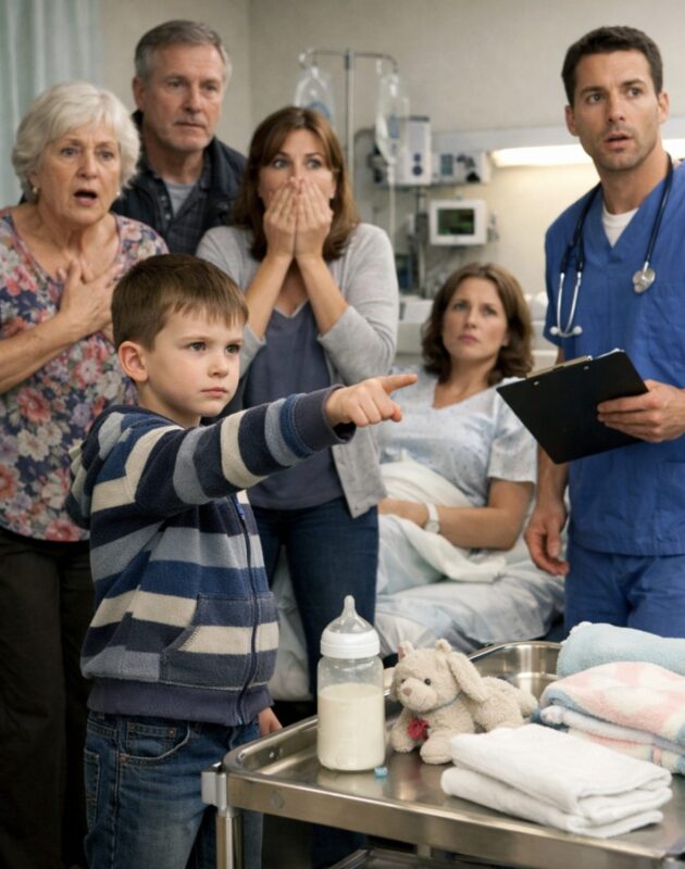 Quand on m’a annoncé à l’hôpital le décès de mon nouveau-né, ma belle-mère a murmuré des paroles cruelles. Mon mari s’est détourné en silence. Puis il a désigné mon fils de huit ans du doigt…