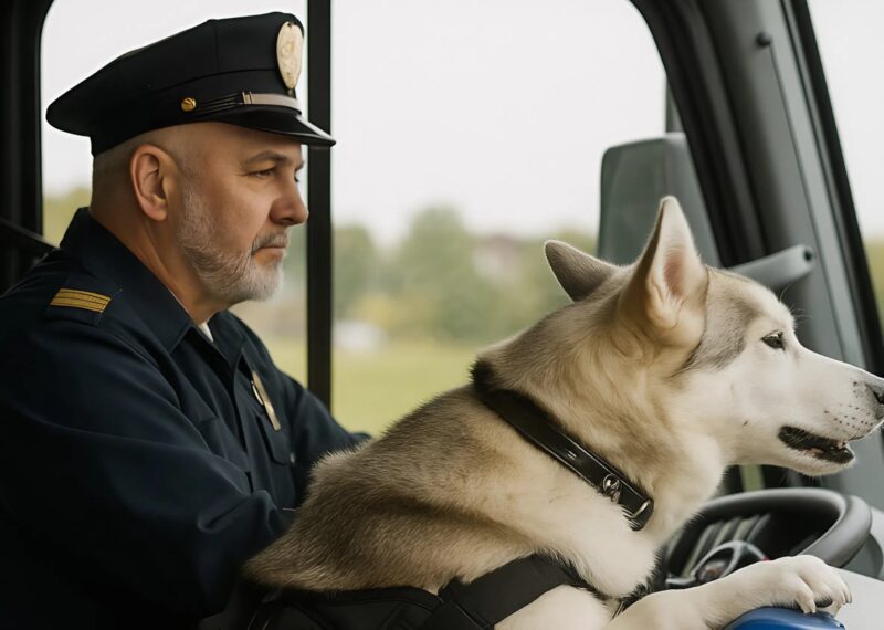 Un cane da assistenza su un autobus abbaiava e premeva le zampe contro il cruscotto, cercando di avvertire l’autista di qualcosa: e poi l’autista ha visto questo…