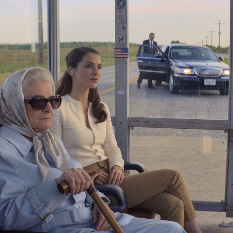 He left me empty-handed at the bus stop and thought I was broken—until the “blind” old woman in the dark said, “Just pretend you’re my granddaughter.” Ten minutes later, her sedan rolled up like a sentence, and his new life began to crumble.