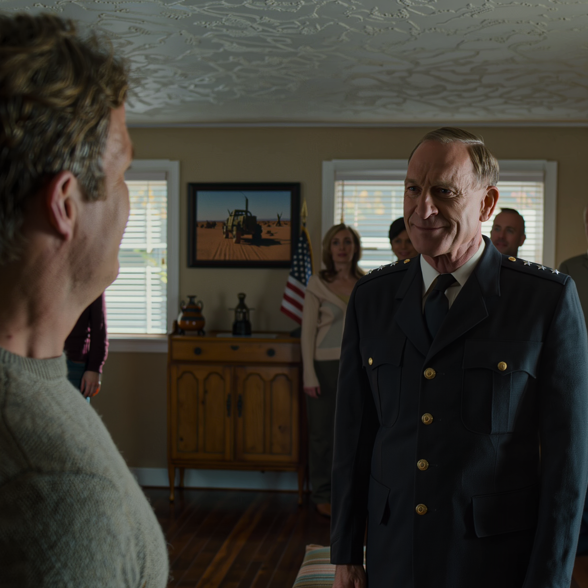 My dad drove a yellow school bus for 20 years in a small town, and everyone thought he was just a kind, punctual man with nothing special about him—until one afternoon a 4-star general knocked on our door, stepped into the living room, stared at the Marine photo on the wall, and stopped cold: “Wait… you call this man Dad?”