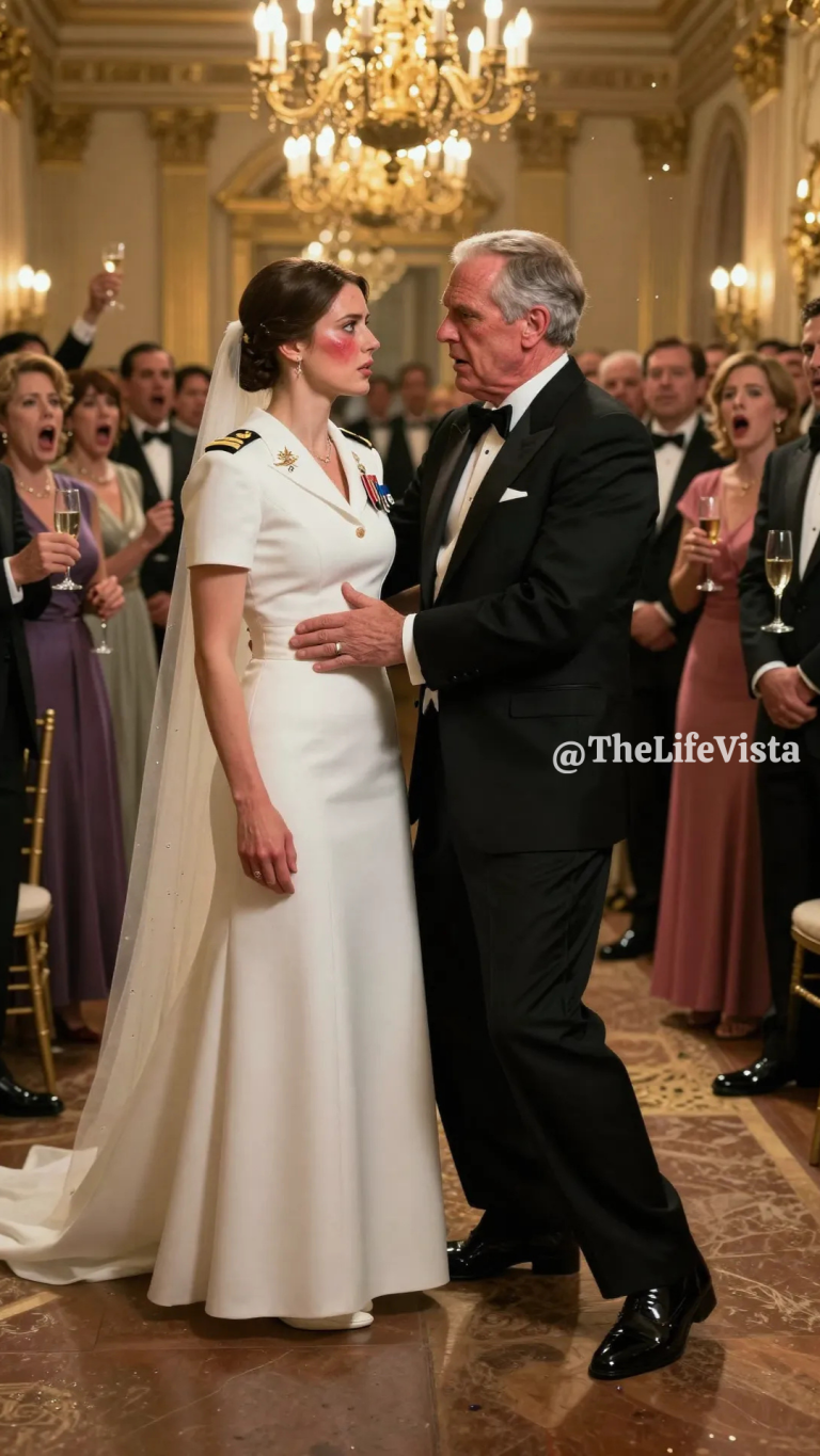 “YOU’RE NOTHING!” A TYCOON FATHER SLAPS THE BRIDE IN FRONT OF EVERYONE — UNTIL HER ELITE SEAL FIANCÉ CLAMPS HIS WRIST MID-SWING AND ENDS THE HUMILIATION ON THE SPOT