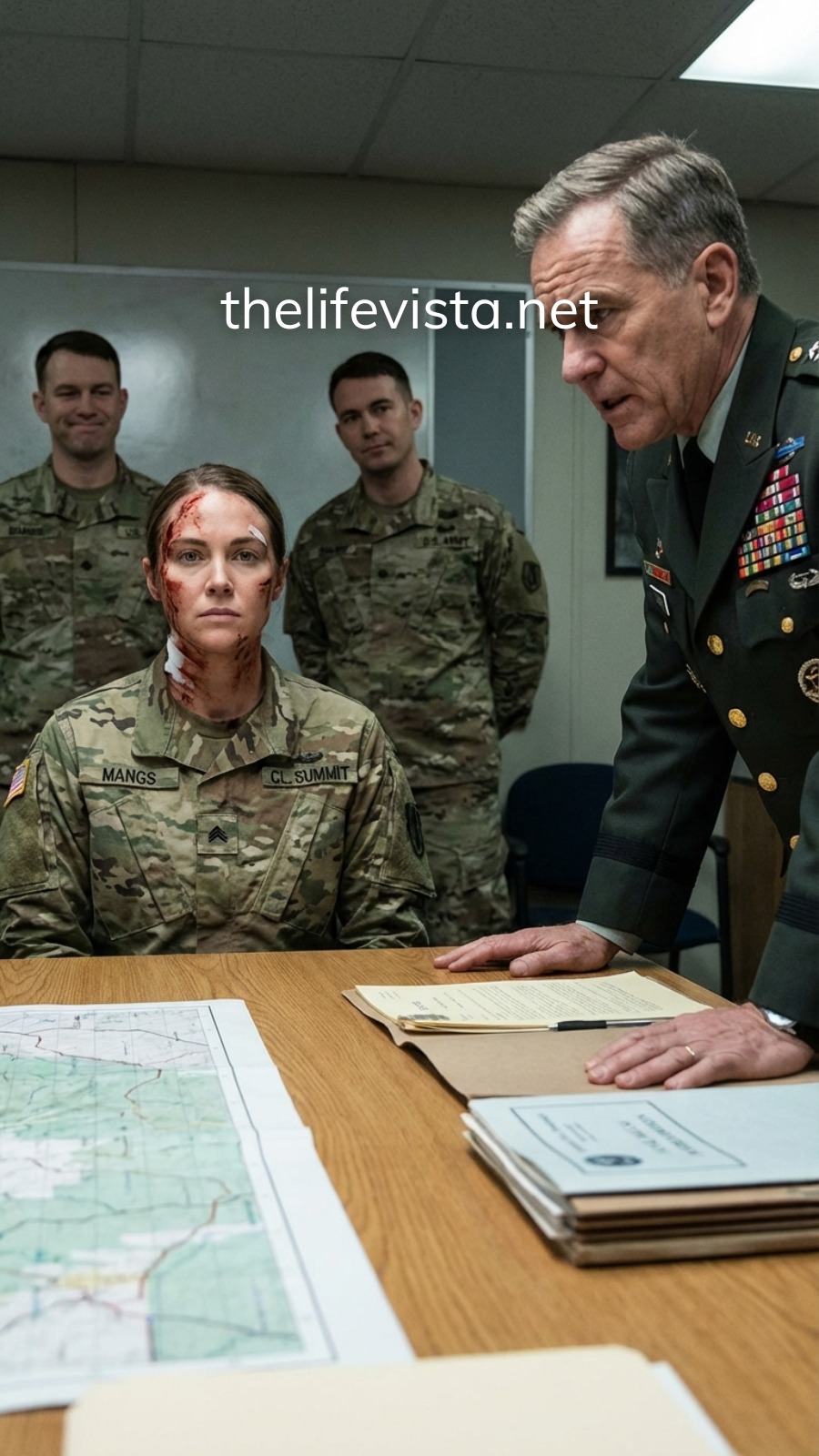 “They Mocked Her Scars—Until a General Took One Look and Went Silent.”