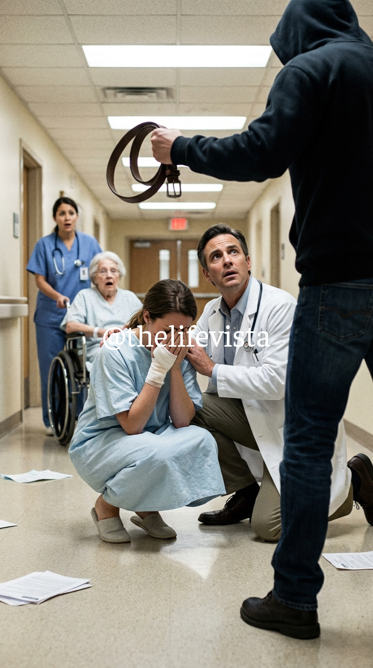 “My husband told the ER doctor I ‘fell down the stairs.’ He was playing the worried spouse—until the doctor pulled up my X-rays and locked the door. ‘Sir,’ the doctor whispered, ‘the stairs didn’t do this.’ Then the police walked in.”