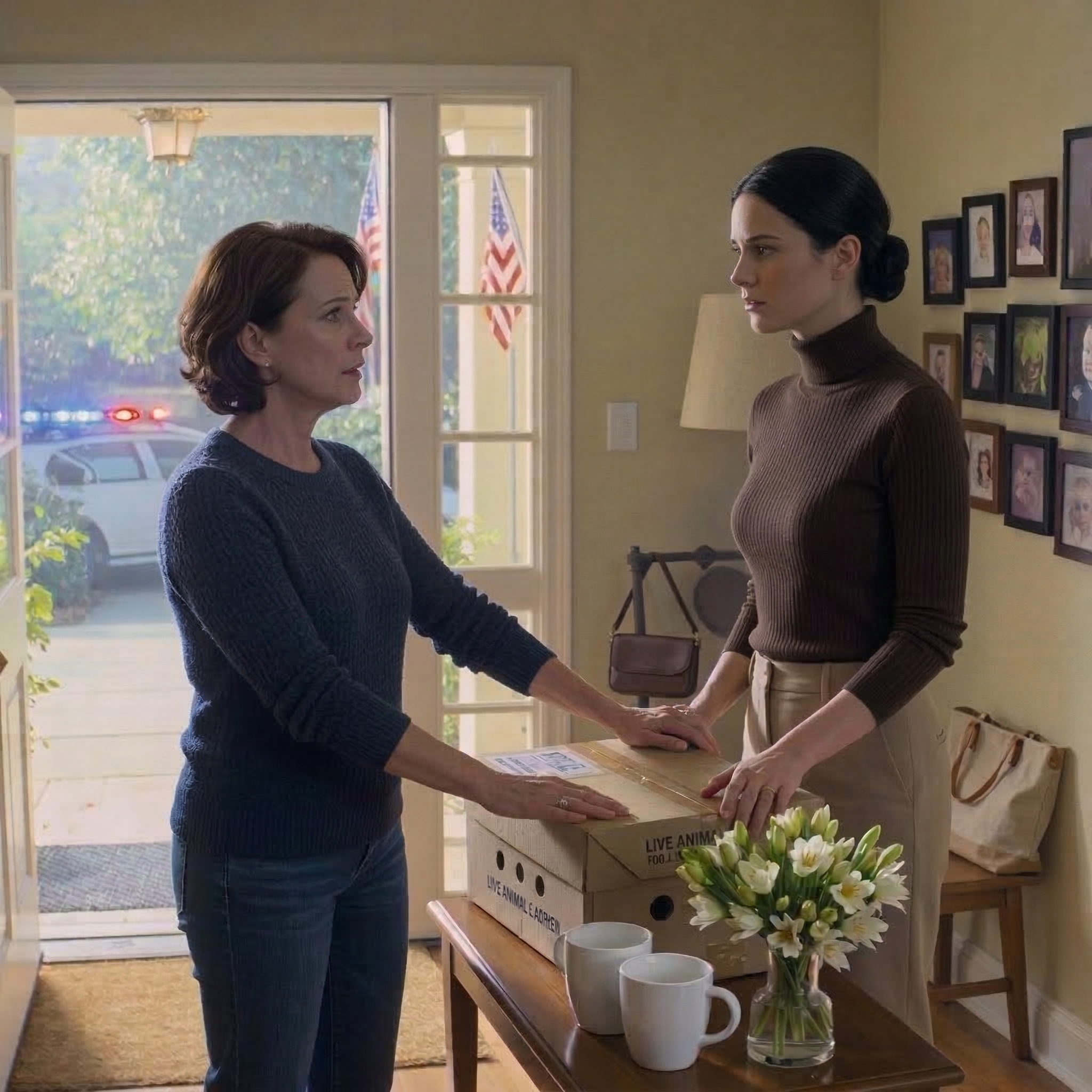 It landed on my front porch just after nine on a quiet Sunday in May. Sarah and I were still at the kitchen table with coffee when we heard the delivery truck roll off down the cul-de-sac, and the moment I saw my oldest daughter’s return address on the label, my heart did something foolish and hopeful.