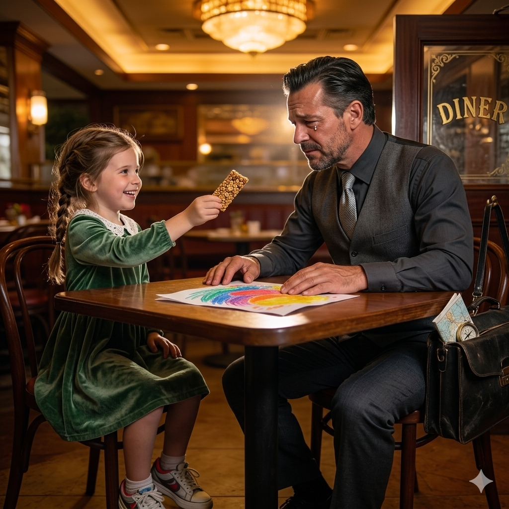 7年間、盲目の億万長者は沈黙の中で、同じテーブルで独り食事をしていました。ある晩、清掃員の娘がふらりとやって来て、席に着きました。その後の出来事は、二人の人生を永遠に変えました。